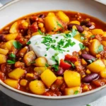 Chili sin Carne mit Kartoffeln