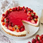 Erdbeerkuchen mit Vanillepudding ohne Backen - ganz einfach