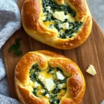 Feta Spinat Brezel Rezept