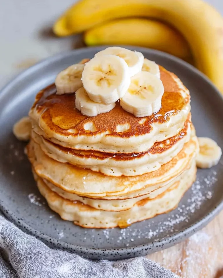 Fluffige Bananen Pancakes ohne Ei