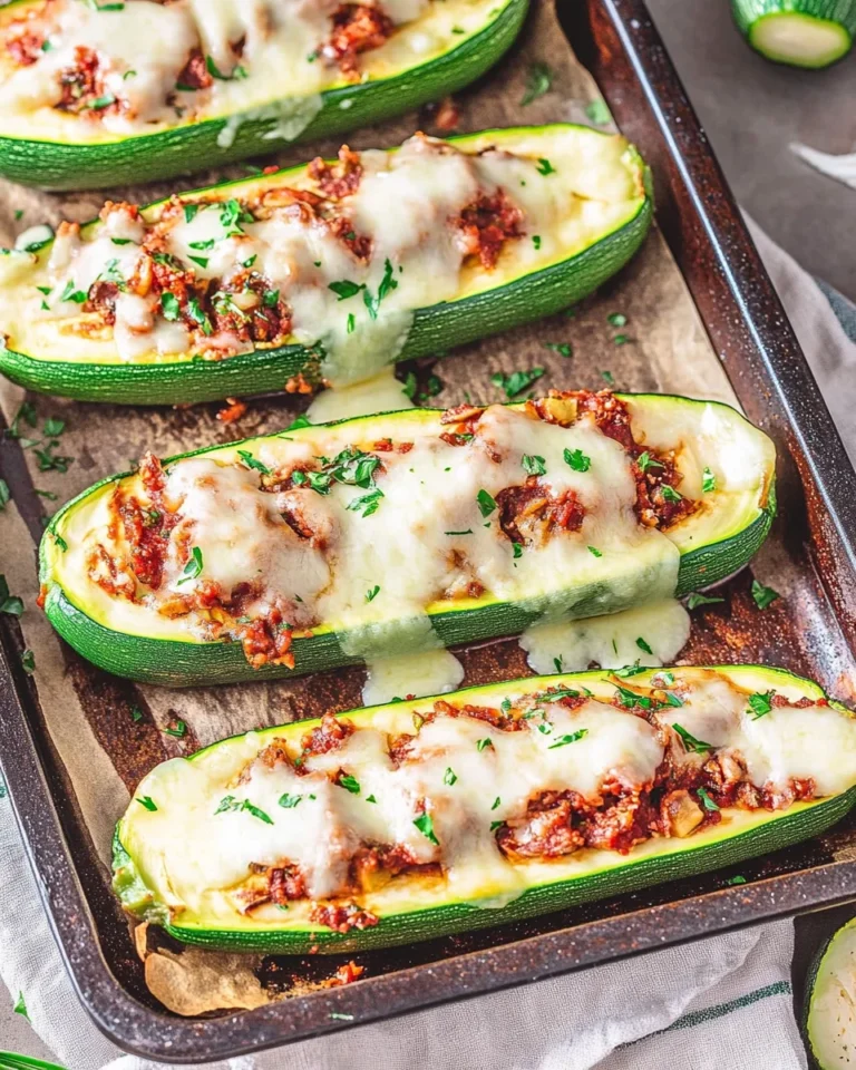 Gefüllte Zucchini mit Hack - so lecker!