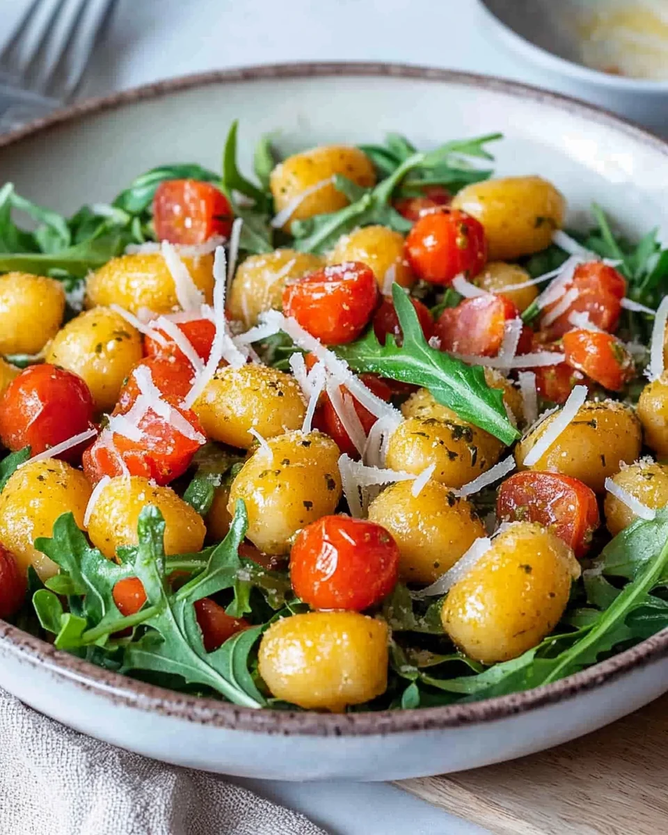 Gnocchi Salat mit Pesto