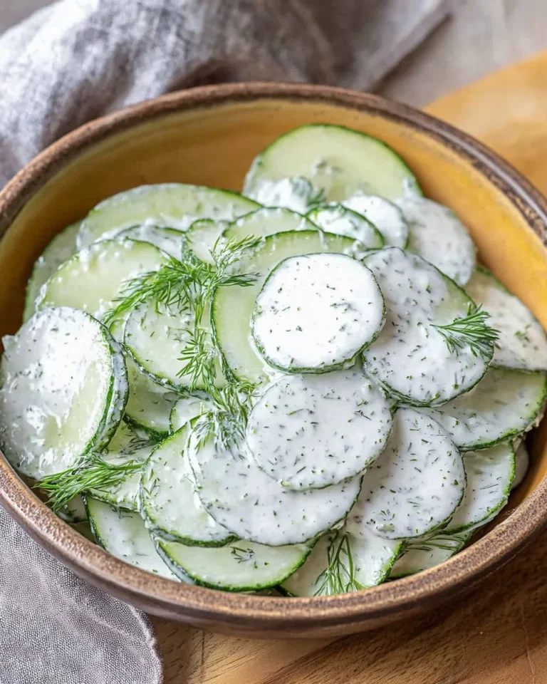Gurkensalat mit Sahne & Dill - Omas einfaches Rezept
