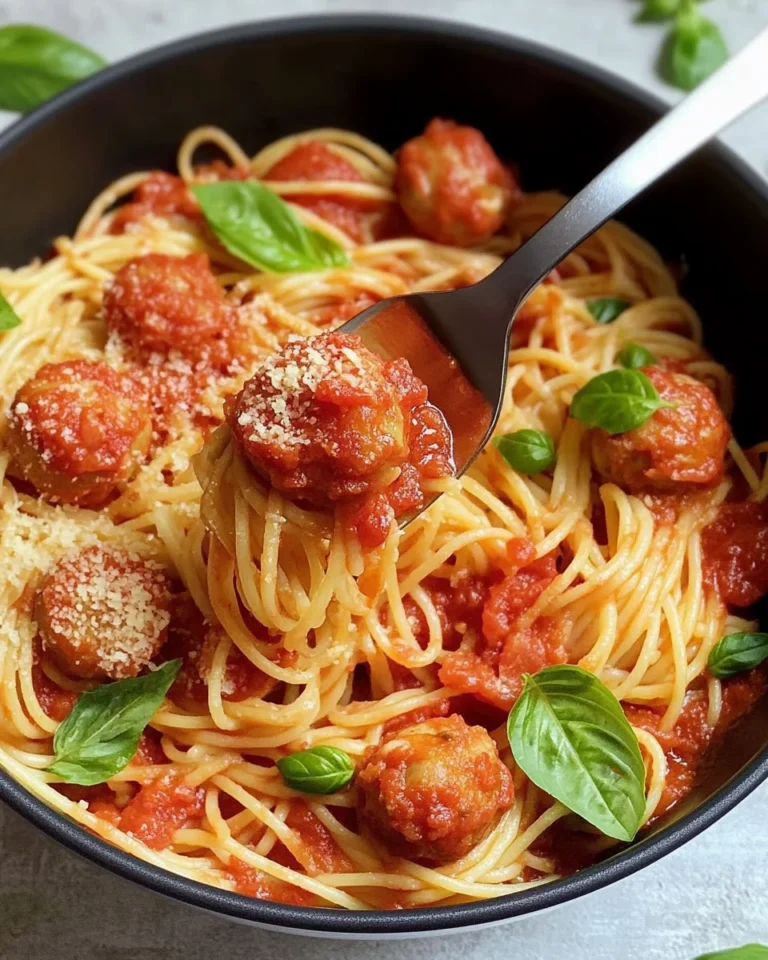 Hackbällchen Pasta Rezept mit Tomatensoße