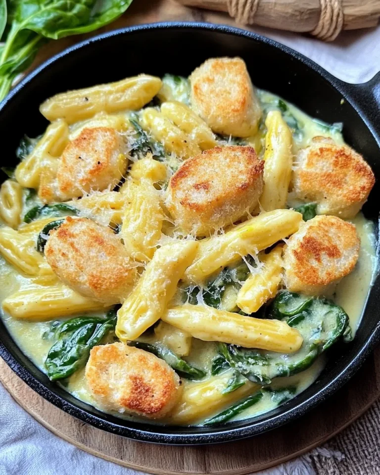 Hähnchen in cremiger Spinat Parmesan Soße