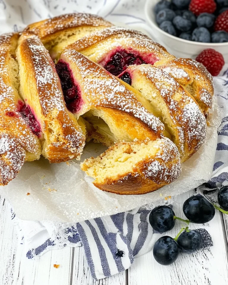 Osterzopf mit Heidelbeeren