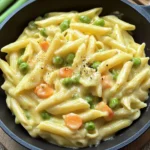 Pasta mit Gemüse in einer Käse Sahne Soße