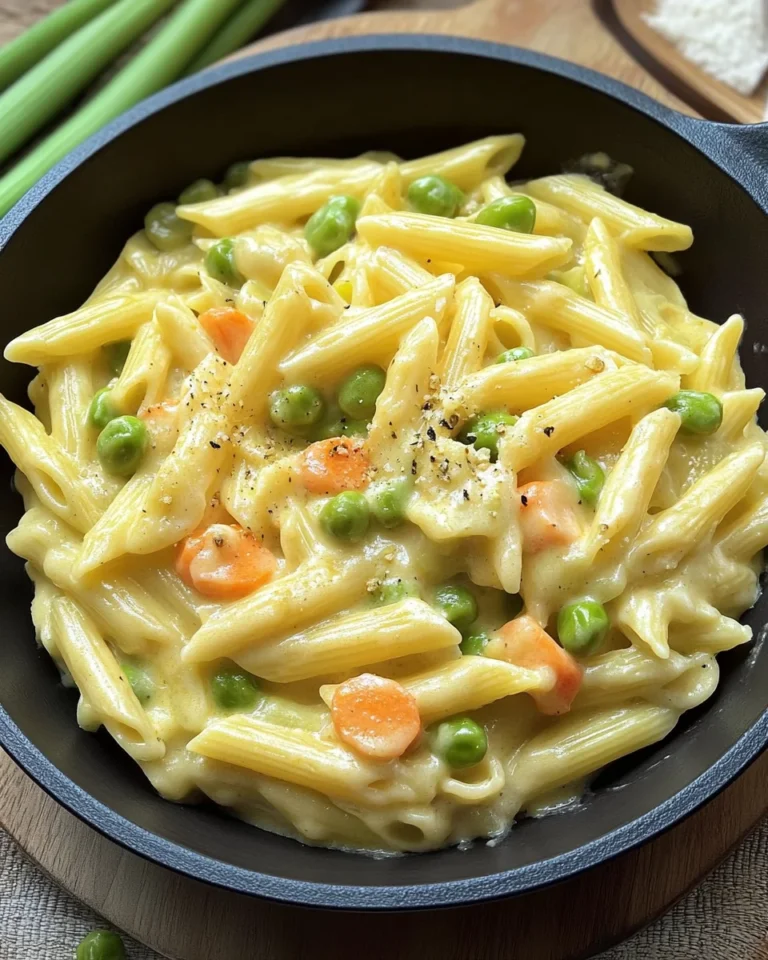 Pasta mit Gemüse in einer Käse Sahne Soße
