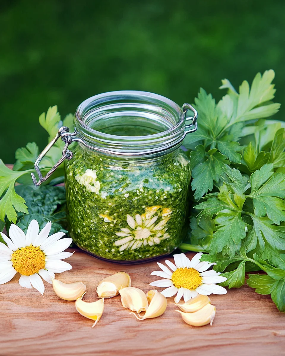 Pesto aus Petersilie und Spinat