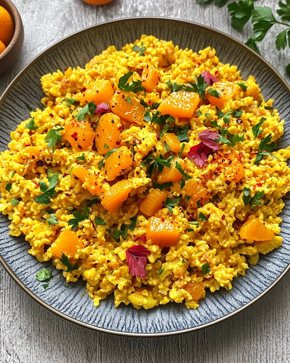 Reissalat mit Curry und Mandarinen
