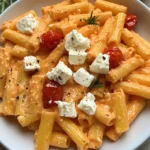 Scharfe Gemüse Feta Pasta