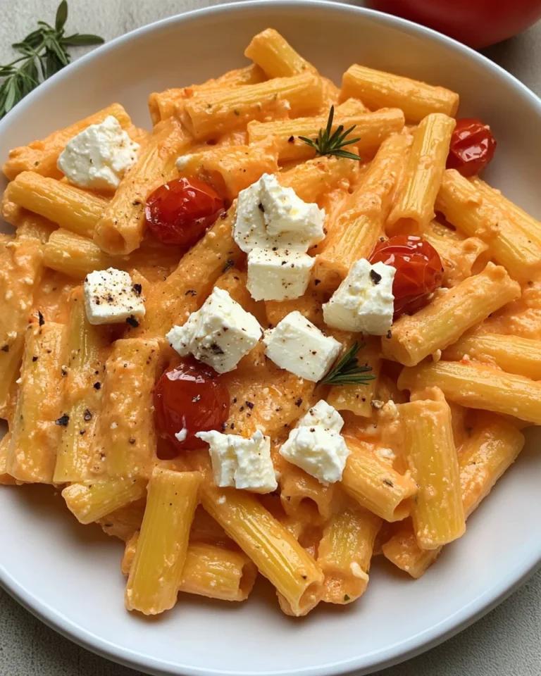 Scharfe Gemüse Feta Pasta