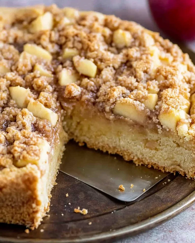 Schneller Apfelkuchen mit Streusel & Apfelmus – so saftig!
