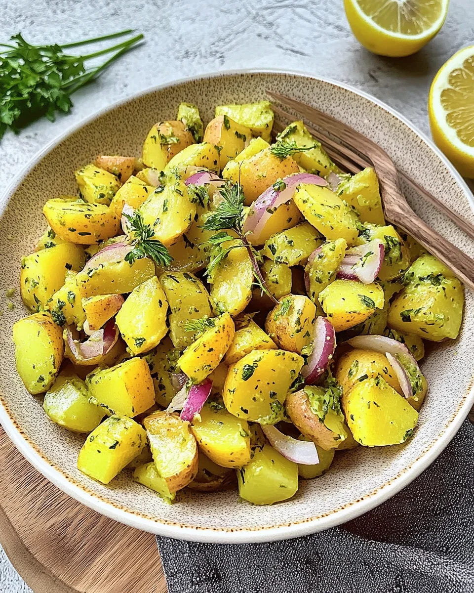 Sommerlicher Kartoffelsalat ohne Mayonnaise
