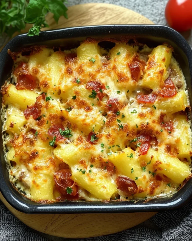Spargelauflauf mit Kartoffeln und HähnchenHähnchenschinken