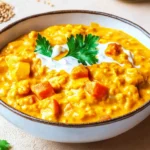 Süßkartoffel-Linsen-Curry mit Kokosmilch
