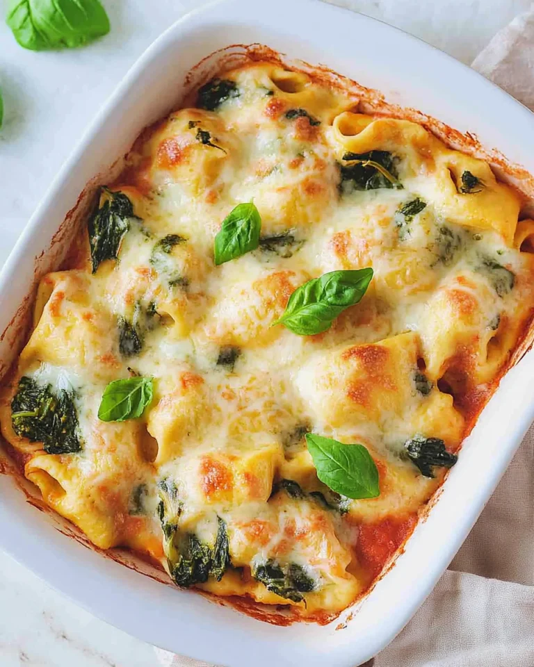 Tortellini-Auflauf mit Spinat