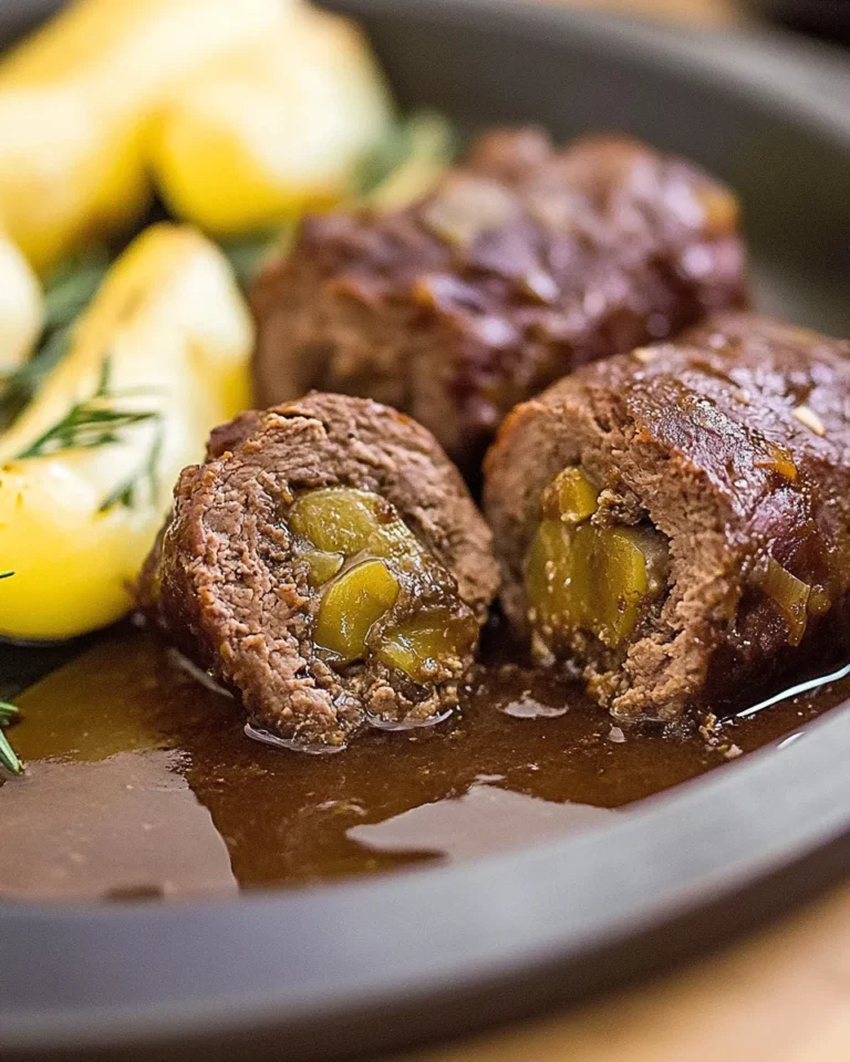 Zarte Rinderrouladen im Backofen zubereitet - Omas Klassiker